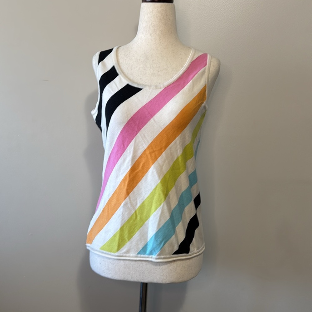 NEIMAN MARCUS Women's Striped Tank Top Size S in Multicolor